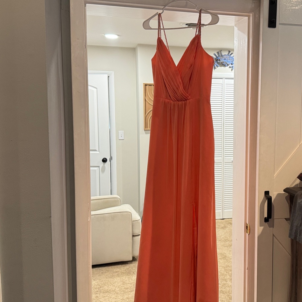 Elegant Orange Maxi Dress